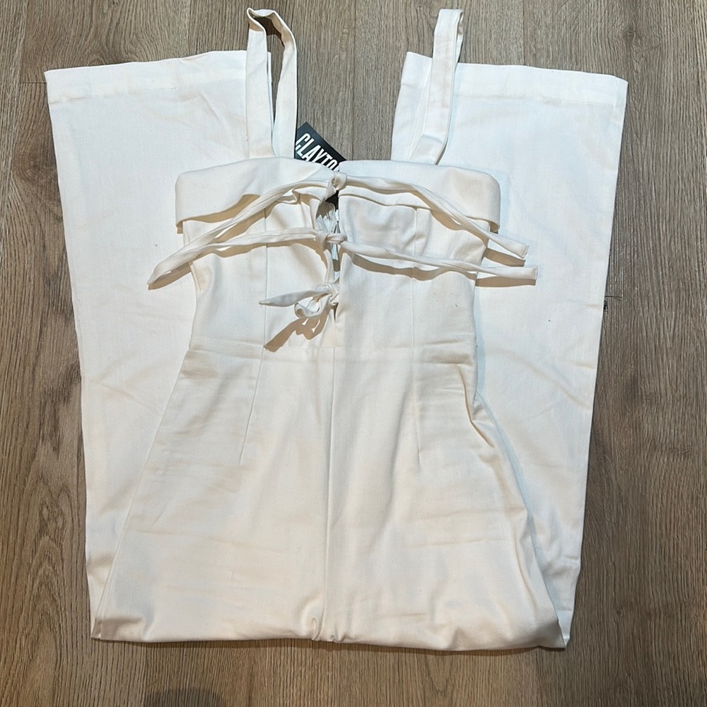 Clayton Size XS Sexy White Jumpsuit-